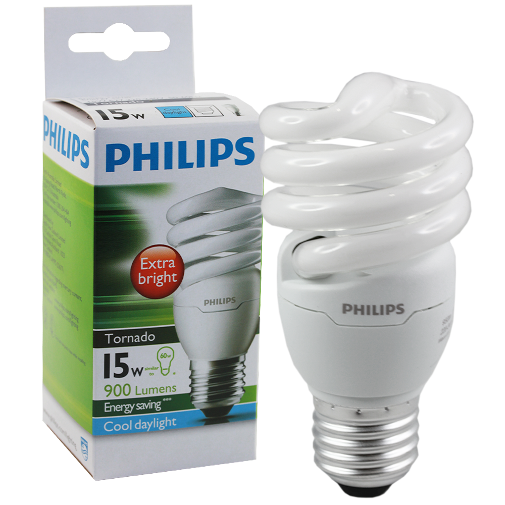 Philips Tornado Energy Saver 15W 6500K E27 GMT Lighting